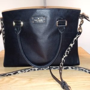 Kate Spade Purse-Black/Leopard Print